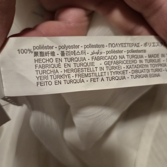 Zara White Blouse with Black Trim Ruffles - Picture 5 of 5